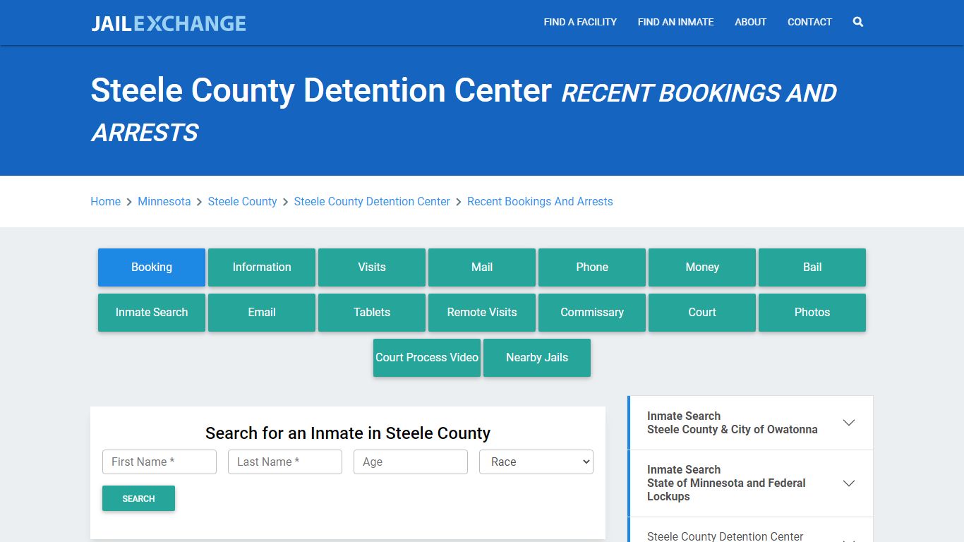 Steele County Detention Center Recent Bookings And Arrests - Jail Exchange