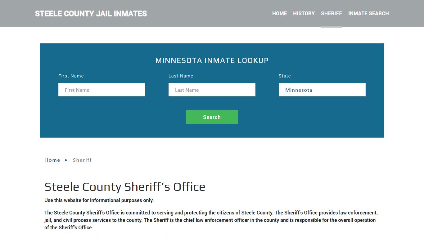 Steele County Sheriff, MN Arrest Warrant Lookup